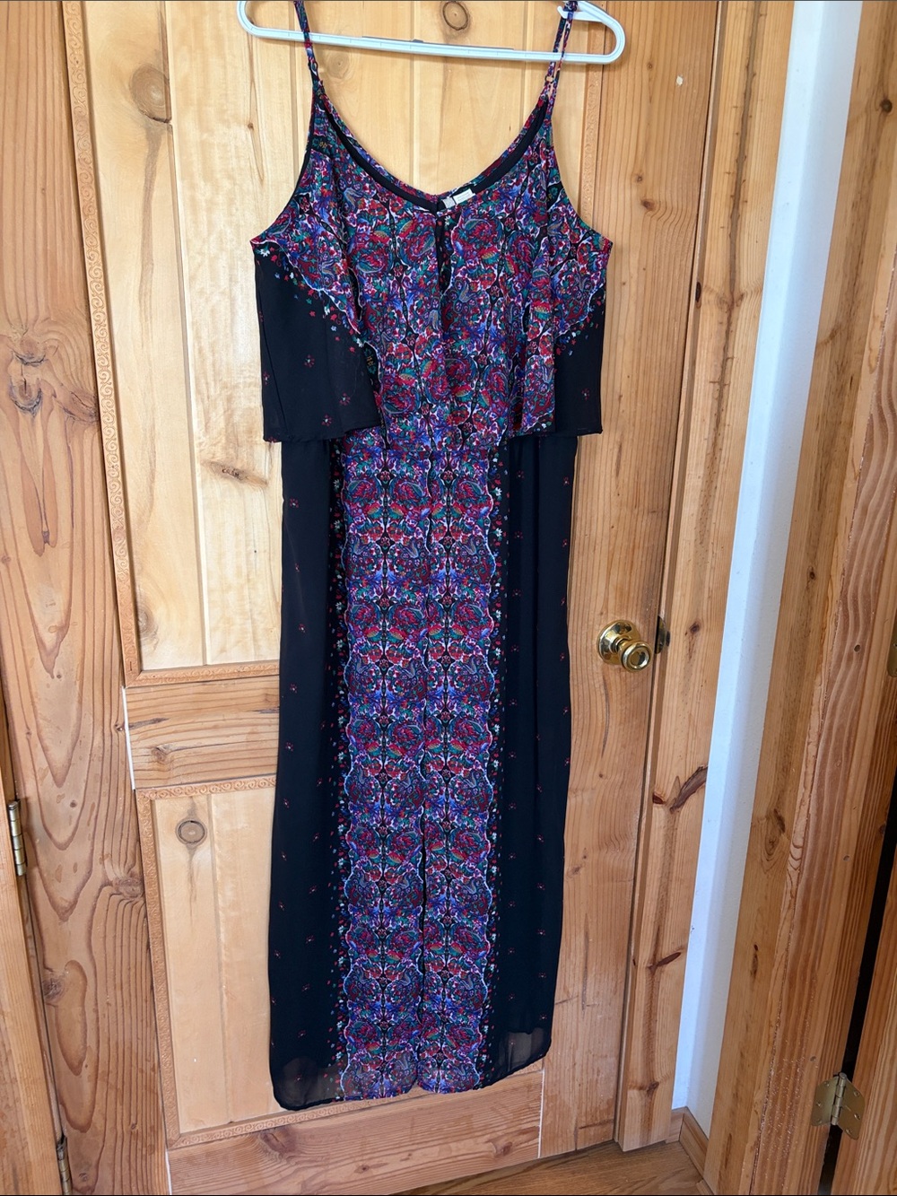 🌻5 for $30🌻 Japna Black Maxi Dress with Multicolor Medallion Print